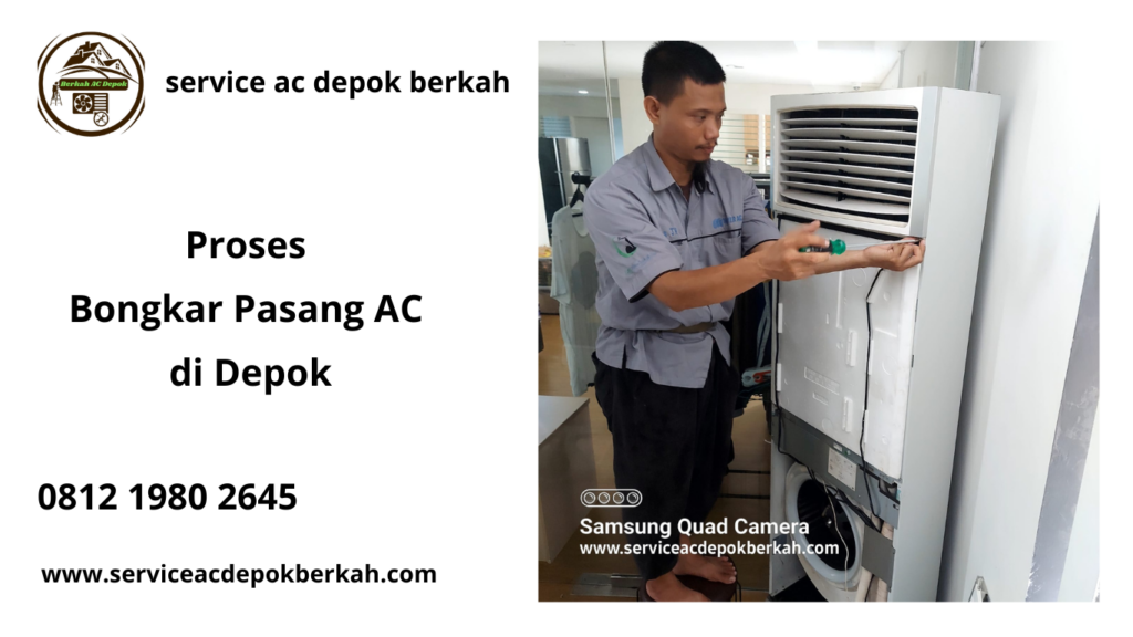 Proses Bongkar Pasang AC di Depok