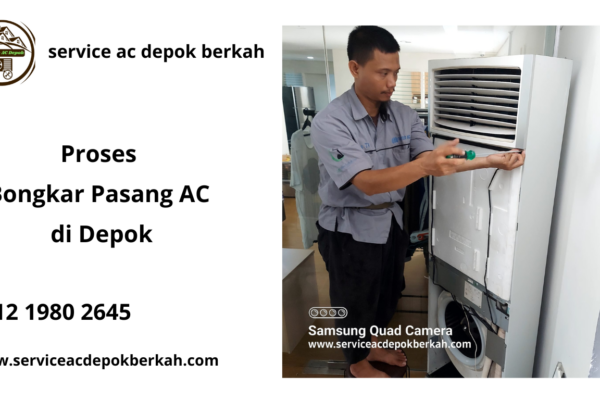 Proses Bongkar Pasang AC di Depok