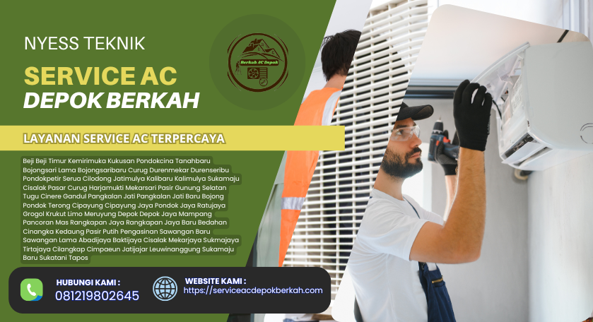 Cuci AC Rumah Terdekat di Limo Bersih Cepat dan Hemat Listrik (081219802645)